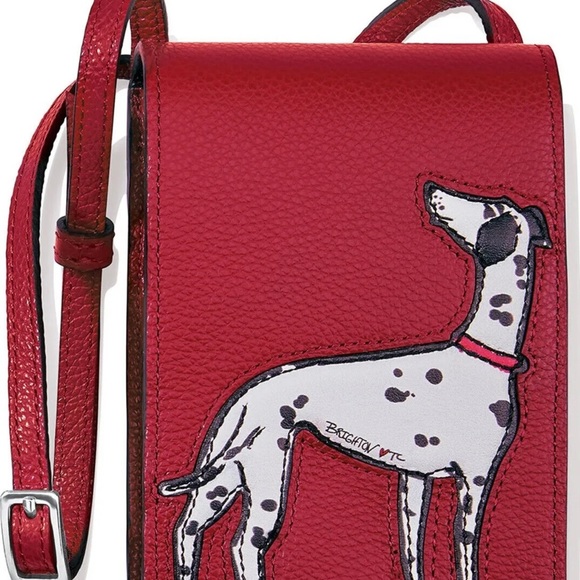 Brighton Handbags - NWT Brighton Central Bark PATCH DALMATION Phone Organizer Crossbody Leather $175